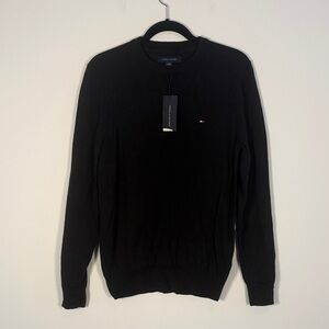 NWT Tommy Hilfiger Black Crewneck Sweater for Men